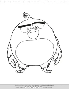 Angry Birds Bomb Coloring Pages Coloring Page