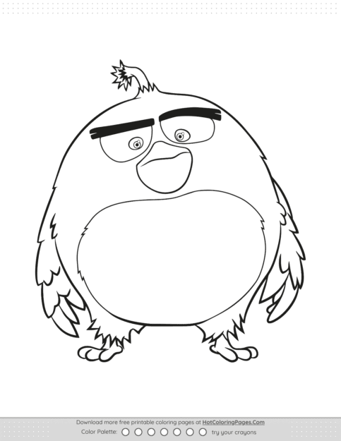 Angry Birds Bomb Coloring Pages