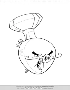 Angry Birds Chef Pig Coloring Pages Coloring Page