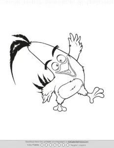 Angry Birds Chuck Coloring Pages Coloring Page