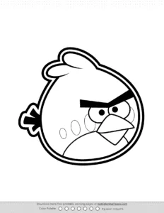 Angry Birds Classic Coloring Page Coloring Page