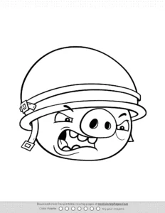 Angry Birds Corporal Pig Coloring Pages Coloring Page
