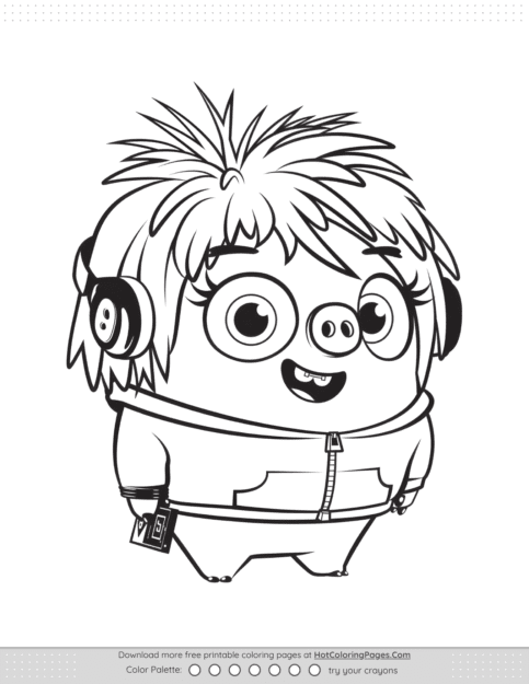 Angry Birds Courtney Coloring Pages