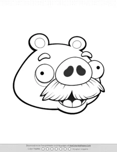Angry Birds Foreman Pig Coloring Pages Coloring Page