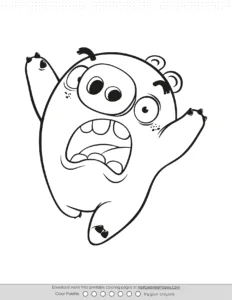 Angry Birds Funky Minion Pig Coloring Pages Coloring Page