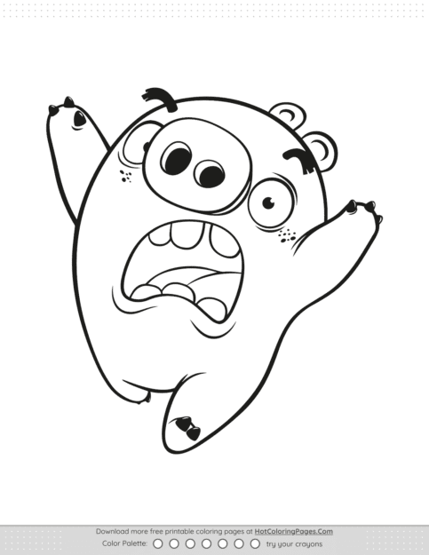 Angry Birds Funky Minion Pig Coloring Pages