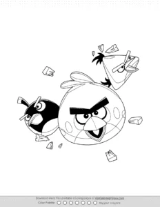 Angry Birds Game Coloring Page Coloring Page