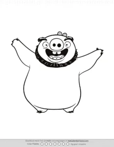Angry Birds King Leonard Coloring Pages Coloring Page