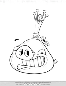 Angry Birds King Pig Coloring Pages Coloring Page