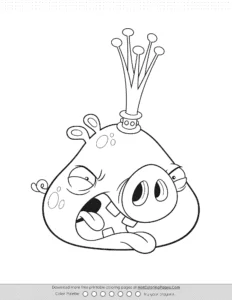 Angry Birds King Smooth Cheeks Coloring Pages Coloring Page