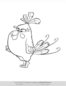 Angry Birds Matilda Coloring Pages Coloring Page