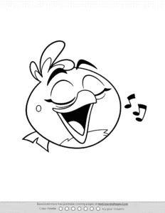 Angry Birds Melody Coloring Sheet Coloring Page
