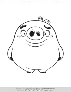 Angry Birds Minion Pig Coloring Pages Coloring Page