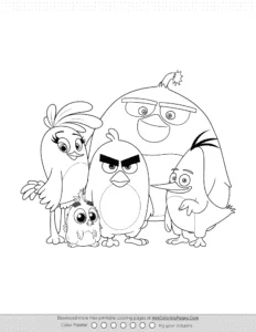 Angry Birds Pdf Coloring Sheet Coloring Page