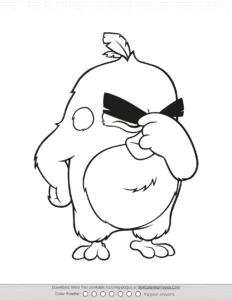 Angry Birds Red Coloring Activities Coloring Page
