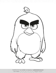 Angry Birds Red Coloring Pages Coloring Page