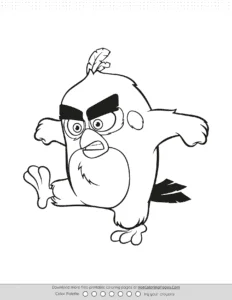 Angry Birds Red Pdf Coloring Activities Coloring Page