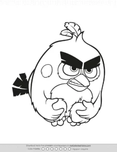 Angry Birds Red Pdf Coloring Sheet Coloring Page