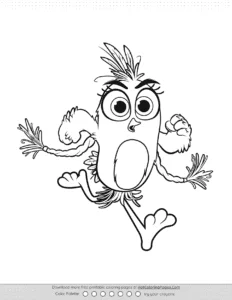 Angry Birds Silver Coloring Pages Coloring Page