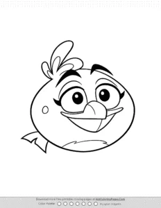 Melody From Angry Birds Coloring Pages Coloring Page