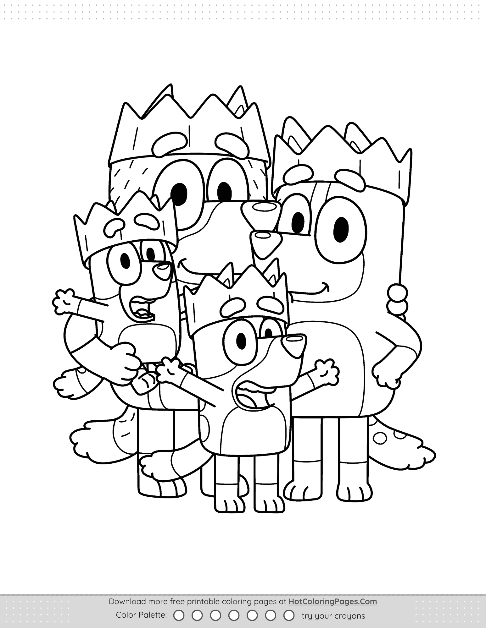 A Christmas With The Heelers Coloring Page