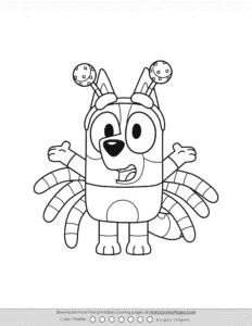 Bingo Halloween Colouring Sheet Coloring Page