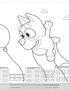 Bluey At Macys Parade Coloring Page Coloring Page