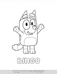 Bluey Bingo Coloring Pages Coloring Page