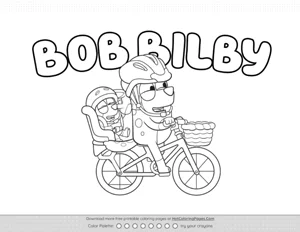 Bluey Bob Bilby Colouring Sheet Coloring Page