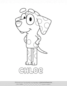 Bluey Chloe Coloring Pages Coloring Page