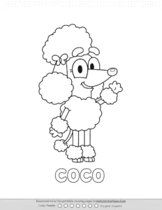 Bluey Coco Coloring Pages Coloring Page
