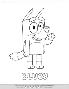 Bluey Coloring Sheet Coloring Page