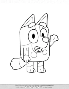 Bluey Hello Muffin Coloring Pages Coloring Page