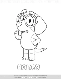 Bluey Honey Coloring Pages Coloring Page