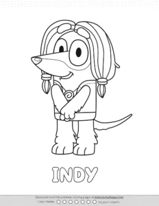 Bluey Indy Coloring Pages Coloring Page