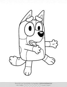 Bluey Jumpin Up Coloring Page Coloring Page