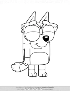 Bluey Looking Good Coloring Pages Coloring Page