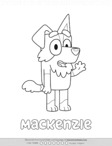 Bluey Mackenzie Coloring Pages Coloring Page