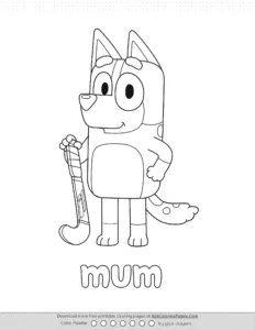 Bluey Mum Chilli Coloring Pages Coloring Page