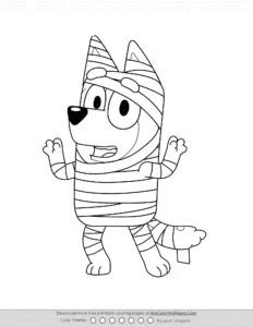 Bluey Mummy Chilli Halloween Coloring Pages Coloring Page