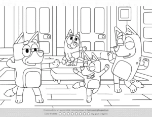 Bluey Pdf Coloring Sheet Coloring Page
