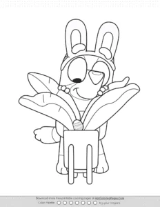 Bluey Searching For Easter Eggs Coloring Pages Coloring Page