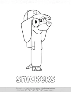 Bluey Snickers Coloring Pages Coloring Page