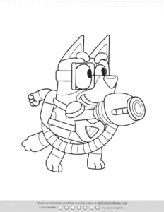 Bluey Surprise Coloring Sheet Coloring Page