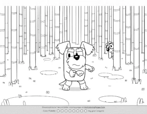 The Terriers And Snickers Playing Coloring Pages Coloring Page