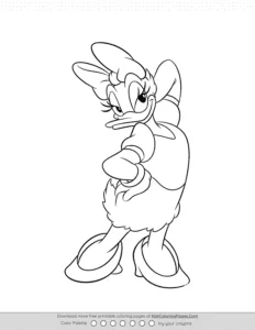 Daisy Duck Coloring Page Coloring Page