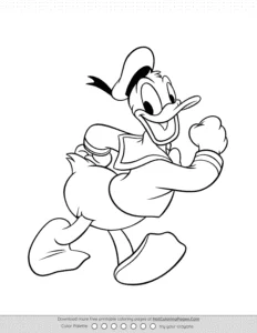 Donald Duck Coloring Page Coloring Page