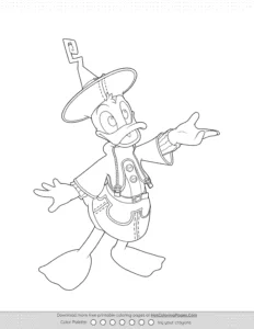Donald Duck Colouring Sheet Coloring Page