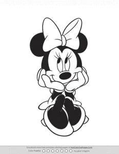 Happy Minnie Mouse Coloring Pages Coloring Page