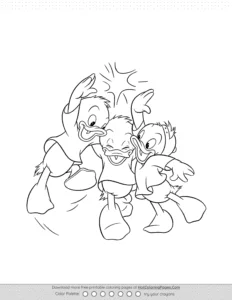 Huey Dewey And Louie Coloring Page Coloring Page
